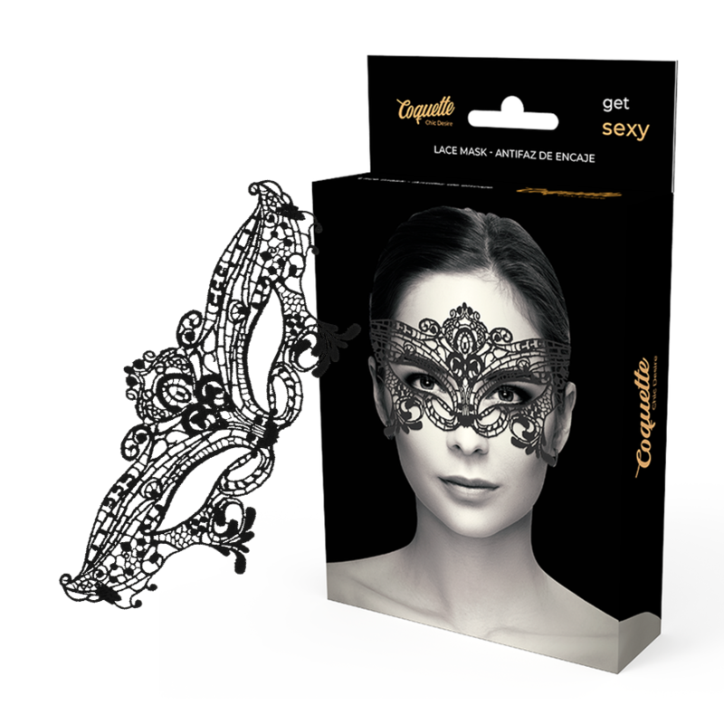 COQUETTE CHIC DESIRE – Máscara Larga de Renda Preta (Venda Sensual) - Image 2