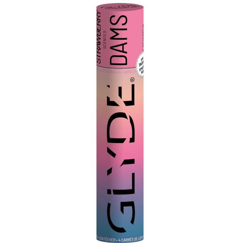 SHEER GLYDE Dams – Lâminas de Látex para Sexo Oral Seguro (Morango)