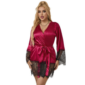 Subblime – Pijama Elegante de Renda com Tanga (Vermelho - Tamanho L/XL)