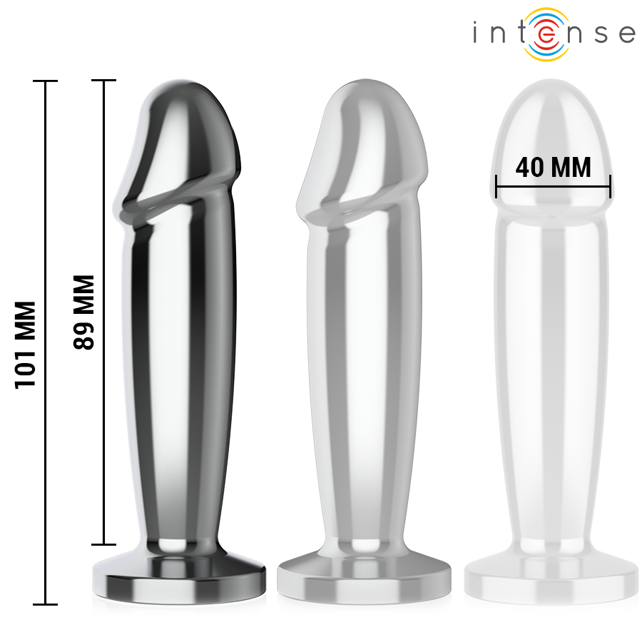 INTENSE – Plug Anal Vibratório em Metal com Comando (M - 11.8 cm) - Image 2