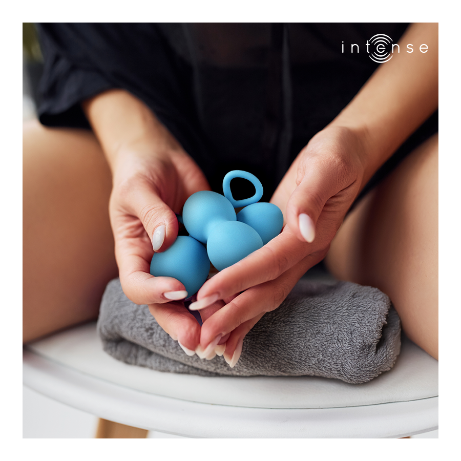 Intense Charli — Kit de Bolas de Kegel Azul (Conjunto de 3 Unidades) - Image 2