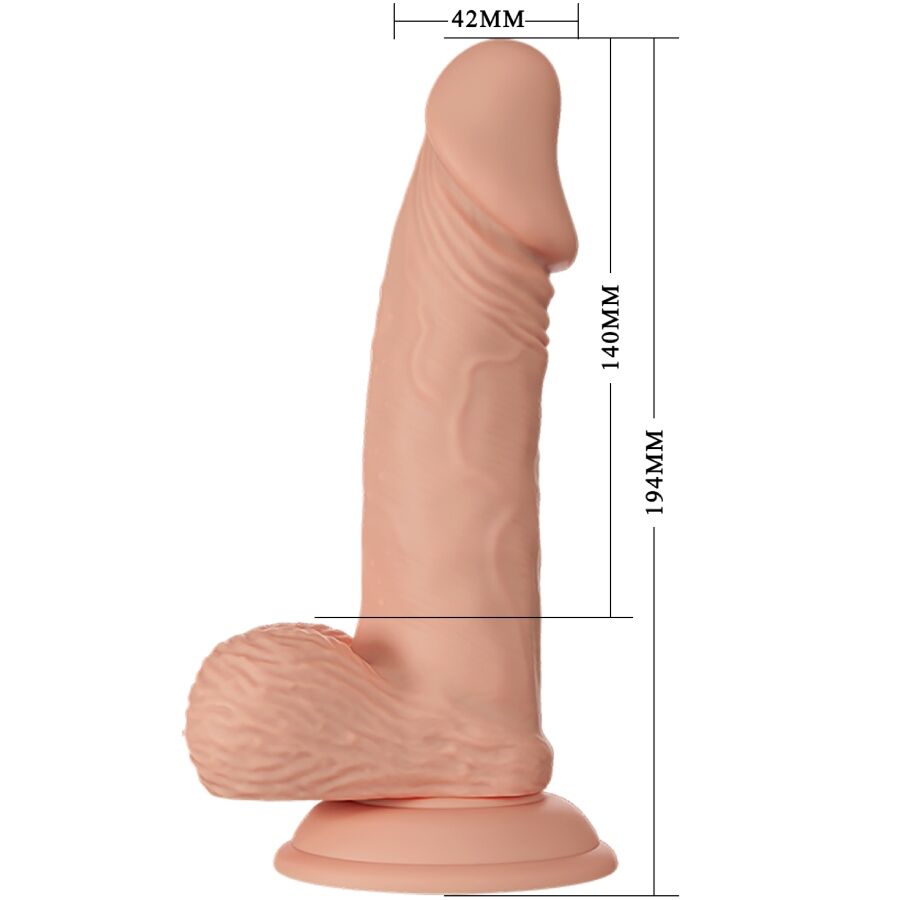 Dildo Realista de Dupla Densidade Zebulon (Natural - 19.4 cm) - Image 4