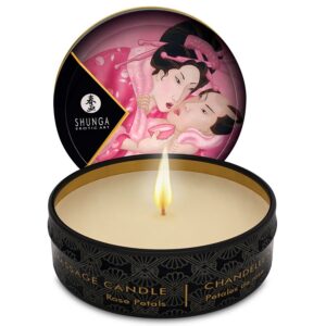 Shunga Mini Vela de Massagem de Rosas 30ml