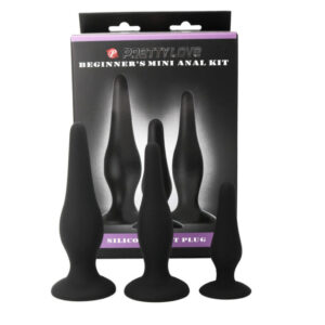 Pretty Love – Kit de Plugs Anais de Iniciação em Silicone (3 Unidades)