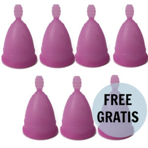 Nina Kiki - Copo Menstrual Ecológico em Silicone Médico (Pack 6)