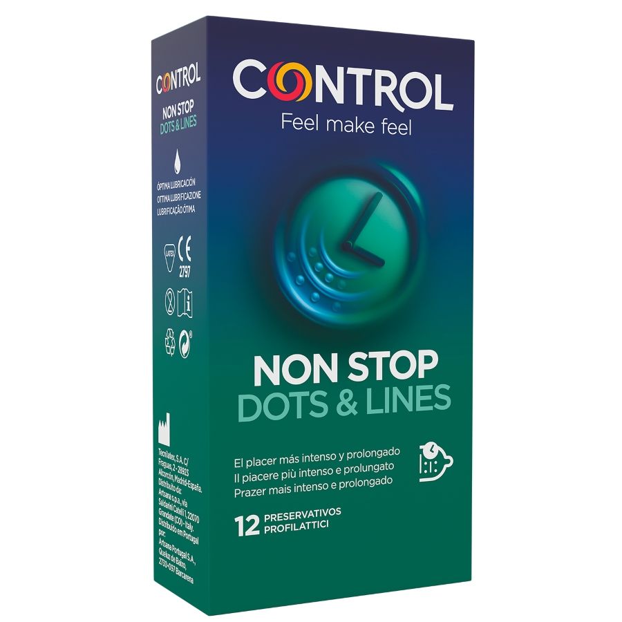 Preservativos Control NonStop Dots & Lines (12 Unidades)