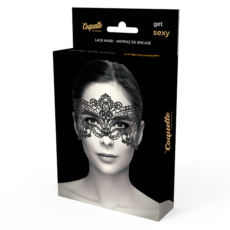 COQUETTE CHIC DESIRE – Máscara Larga de Renda Preta (Venda Sensual) - Image 3