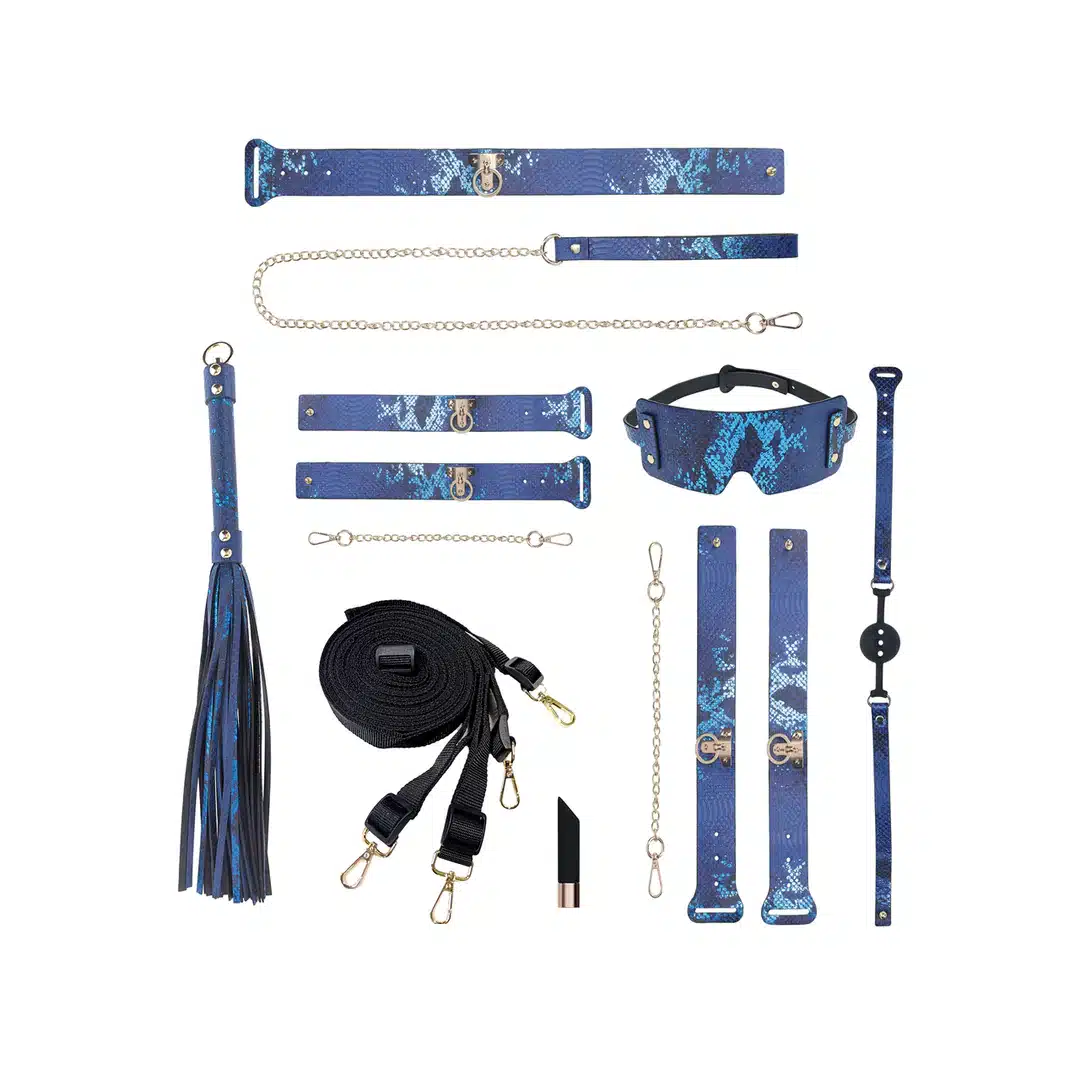 Ouch! Florence Collection Kit de Bondage de Luxo com Bolsa Azul - Image 4